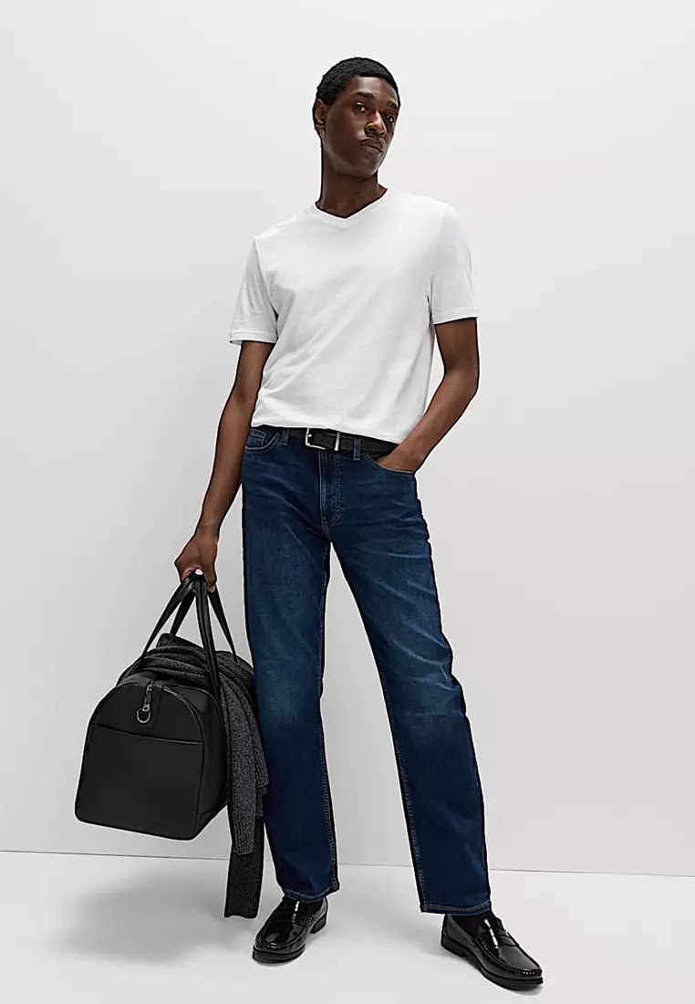 Pure Cotton V Neck T-Shirt