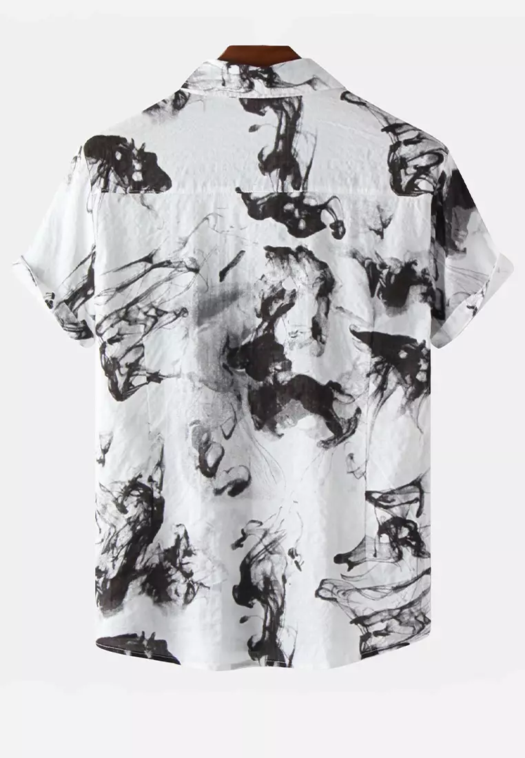 Hawaiian Print Short-Sleeved Shirt YL-C97
