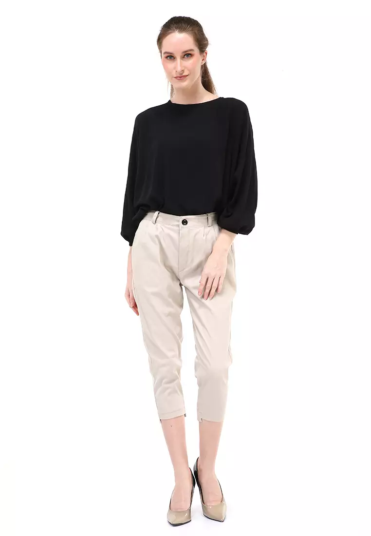 Liana Long Pants Celana Panjang Bawahan Wanita Premium Quality - Beige