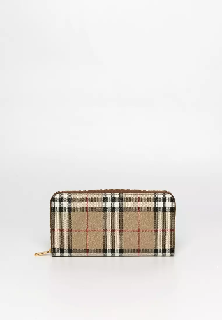 Burberry Louise Vintage Check Round Crossbody Bag BeigeBlack