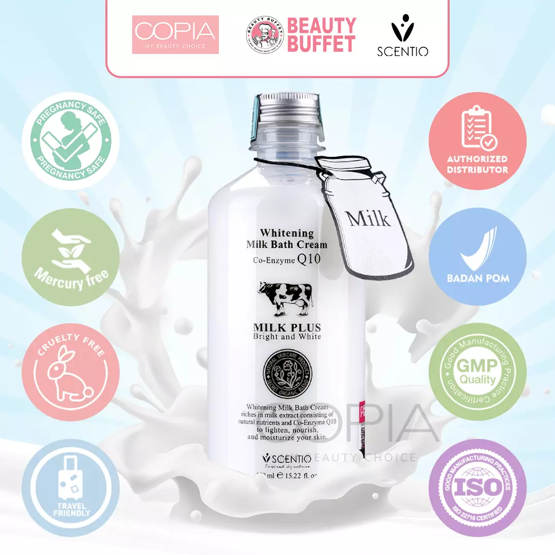 Jual COPIA BEAUTY BUFFET SCENTIO MILK PLUS WHITENING Q10 BATH CREAM Original 2023 ZALORA