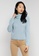 JACQUELINE DE YONG blue Saini Cowlneck Pullover Knit Sweater 2A3ACAAF90369FGS_1