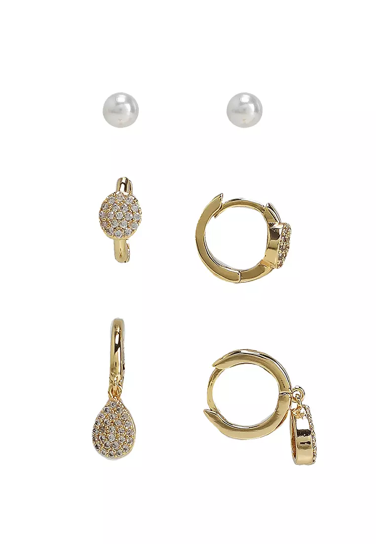 Gold Plated Low Price Earrings #12 Golden Earrings Solid 18k Saudi - Main Image