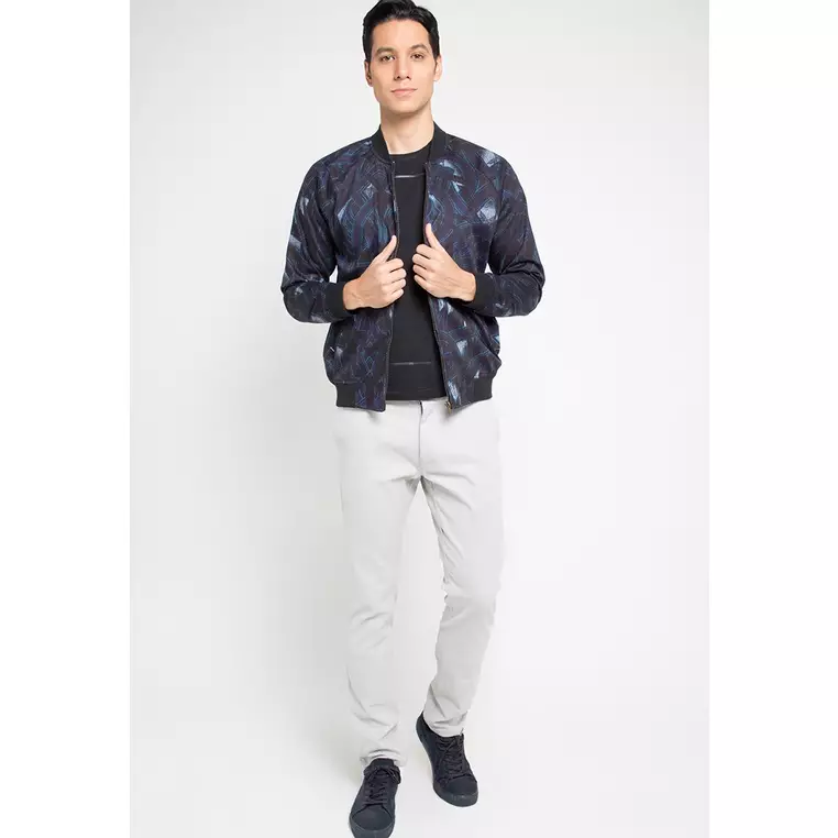 MANZONE Jacket Outerwear Pria SLIM FIT ROGIS - Black