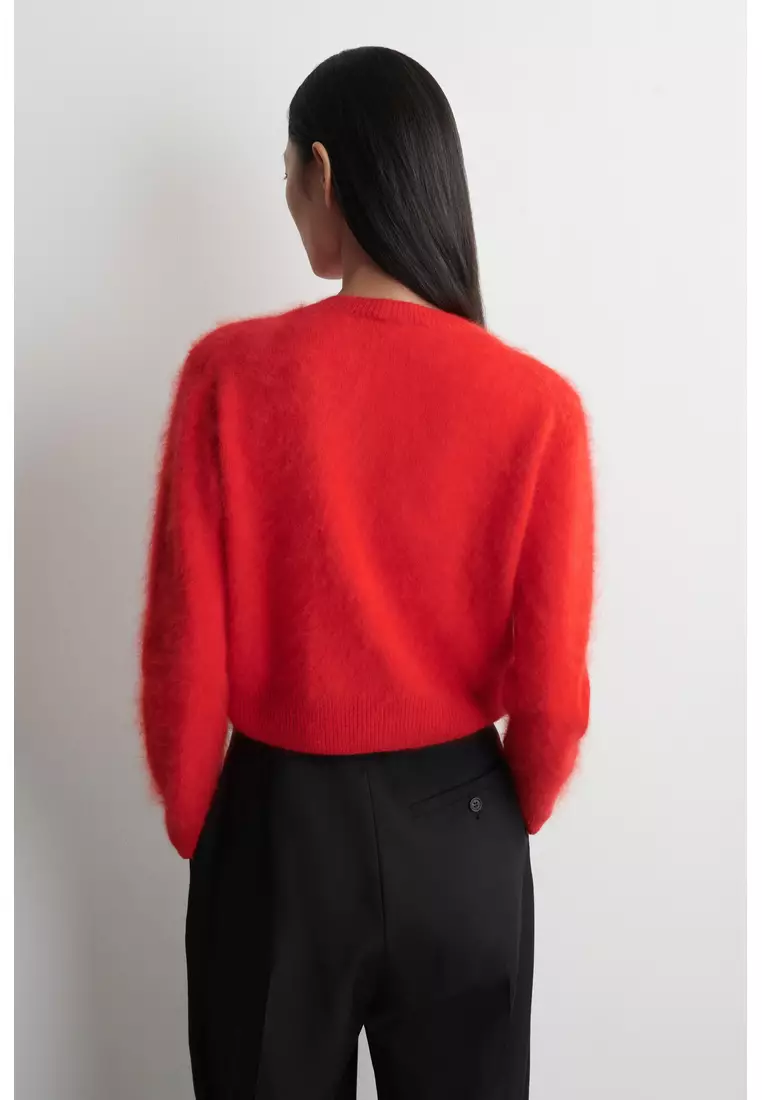 BRUSHED MERINO WOOL CARDIGAN