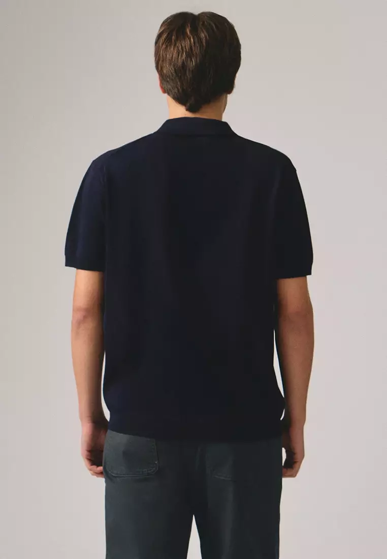 Regular Fit Premium Polo Shirt In Flat Knit