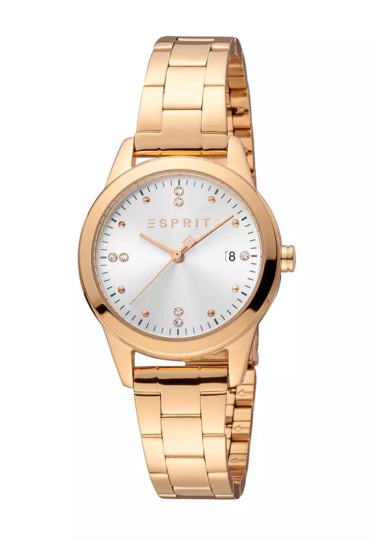 Esprit ladies watch rose on sale gold