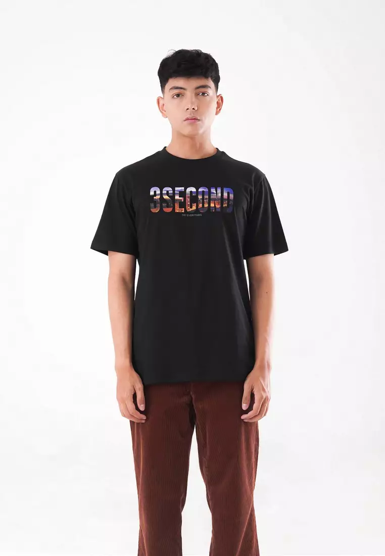 3Second Men's T-Shirt Short Sleeve Cotton San Diego Script OL351223