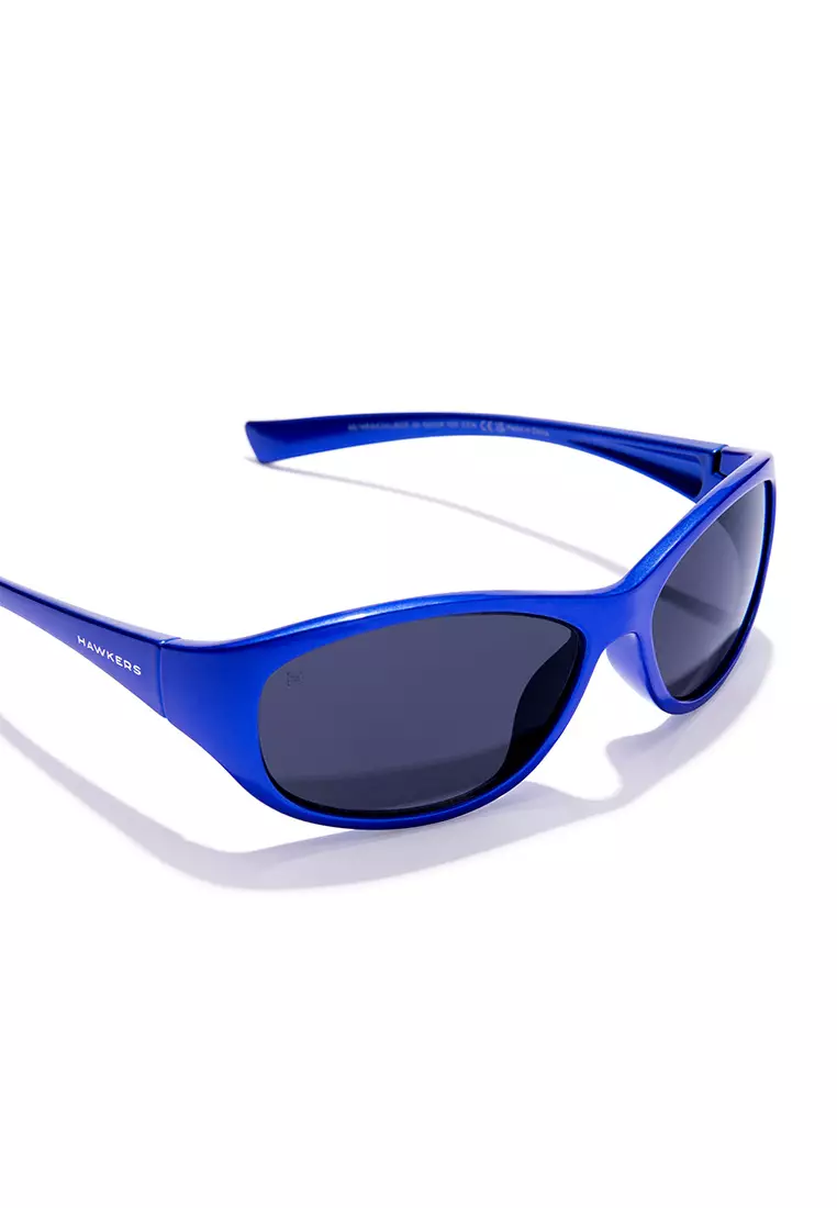 HAWKERS Metallic Blue Dark Rave Kids Sunglasses For Boys And Girls, Unisex. Official Product Designed In Spain