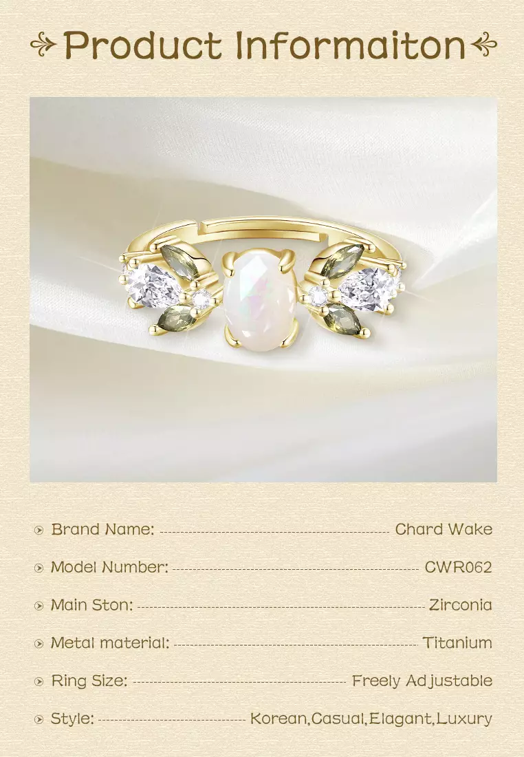 Cincin Wanita Original Cincin Cewek Mewah Adjustable Ring Flower Branch Fairy Anti karat Adjustable Kotak Indah COD