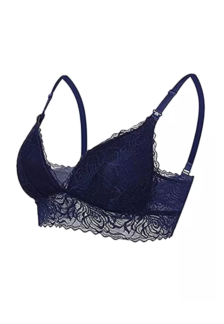Premium Isabel Sexy Nursing Bra in Navy Maternity Bra