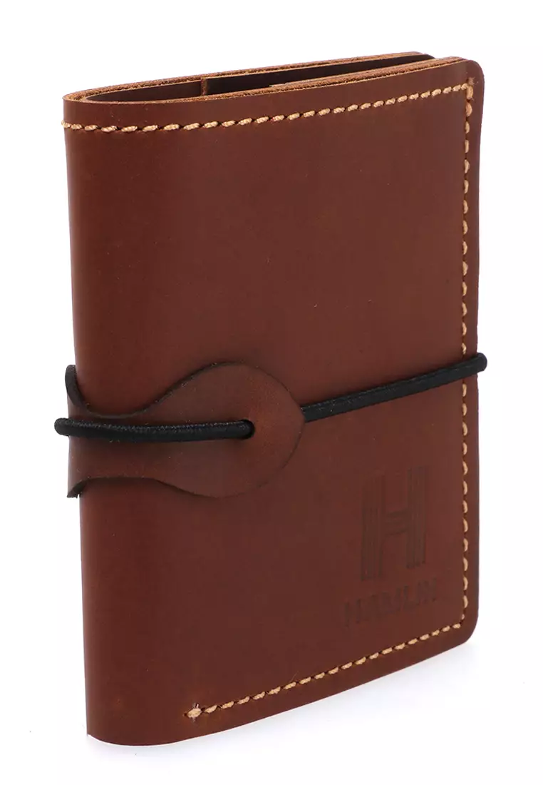 Zackly Card Holder Wallet Dompet Kartu Vintage Style Handmade Material Leather ORIGINAL - Tan