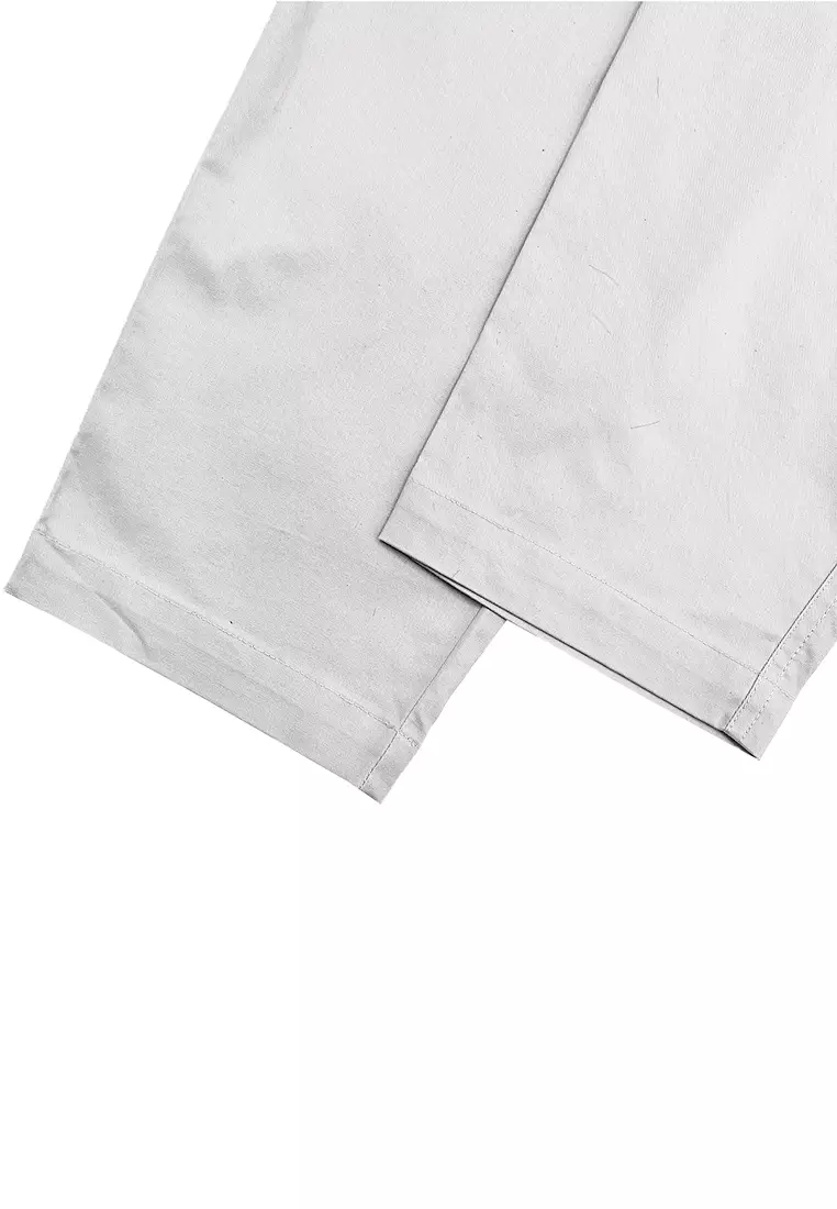 男裝 標準修腳 彈力棉涼感休閒褲