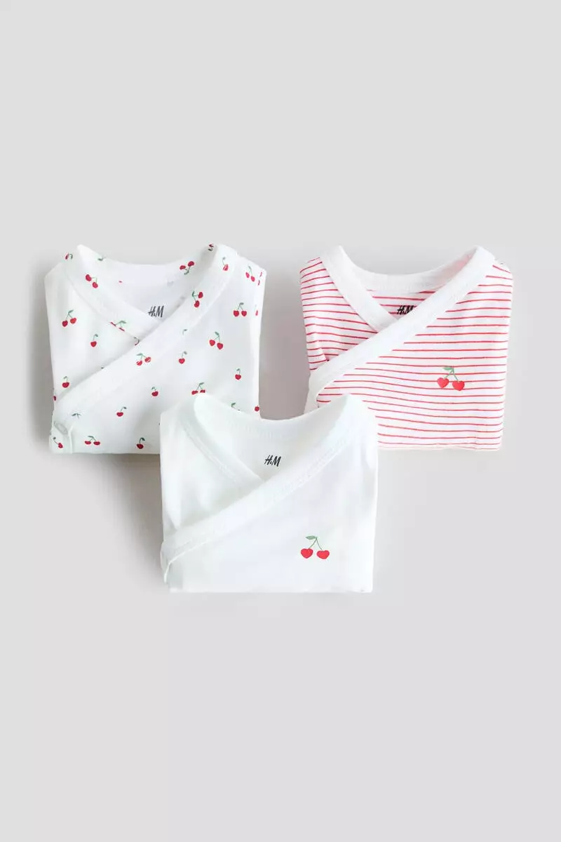 3-pack wrapover bodysuits