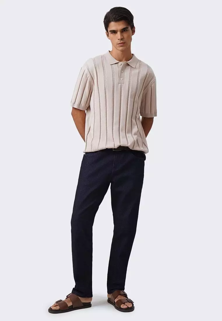 Men's Open Knit Polo