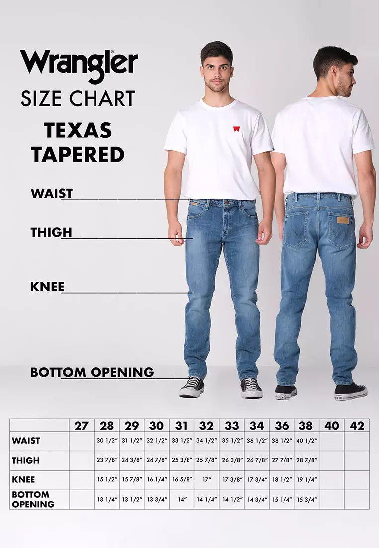Wrangler Men's Denim Jeans Texas Tapered Fit