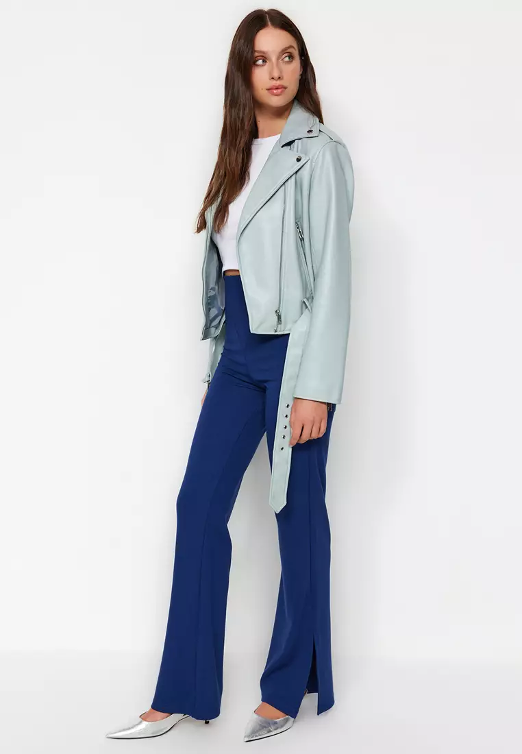 Slit Flare Hem Pants