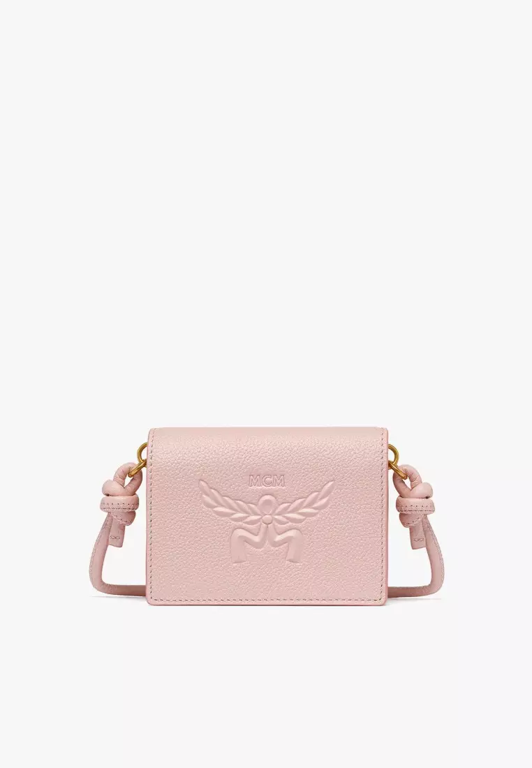 Buy MCM Himmel Crossbody Wallet in Embossed Logo Leather