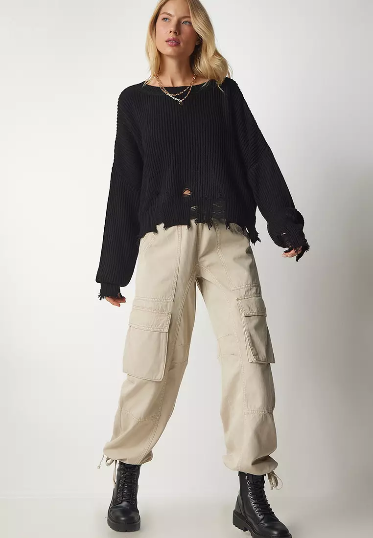 Raw hem jumper on sale