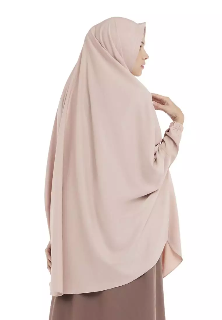 Queenza Zayidan French Khimar Hijab Jumbo Kanza - Dove