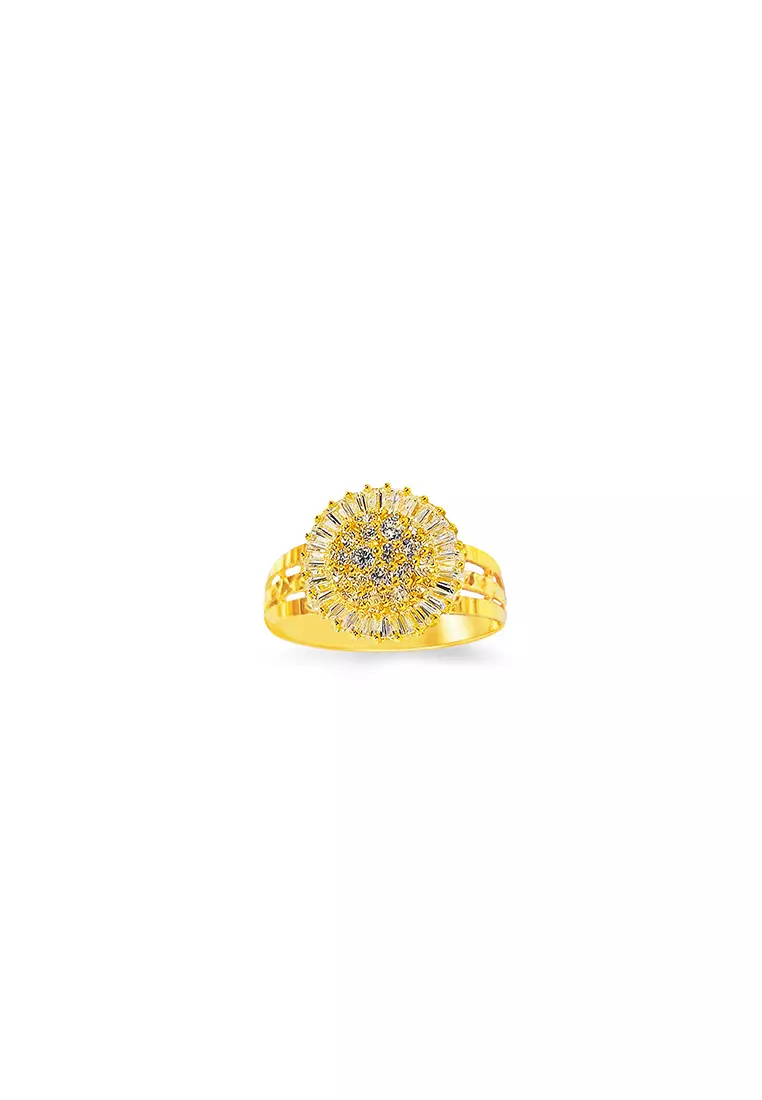 Gold deals sunflower ring