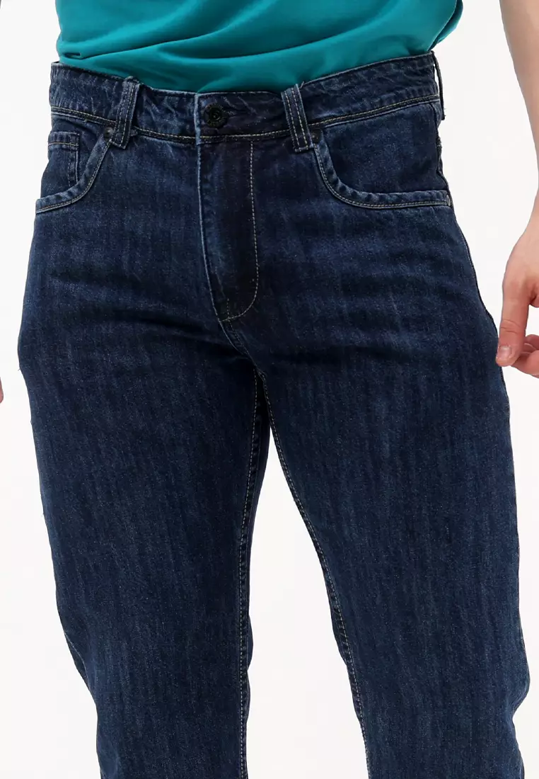 Denim Long Slim Tapered Jeans