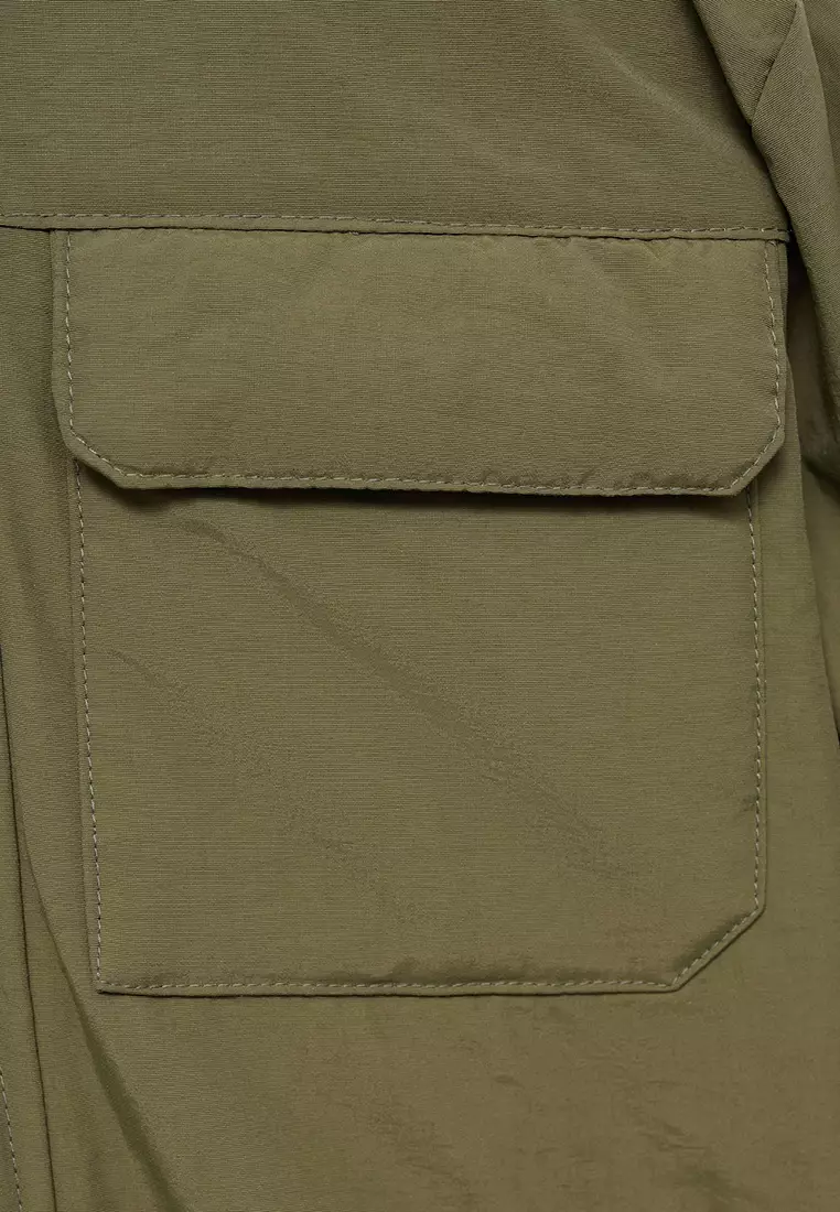 Anorak Jacket With Shearling-Effect Hood