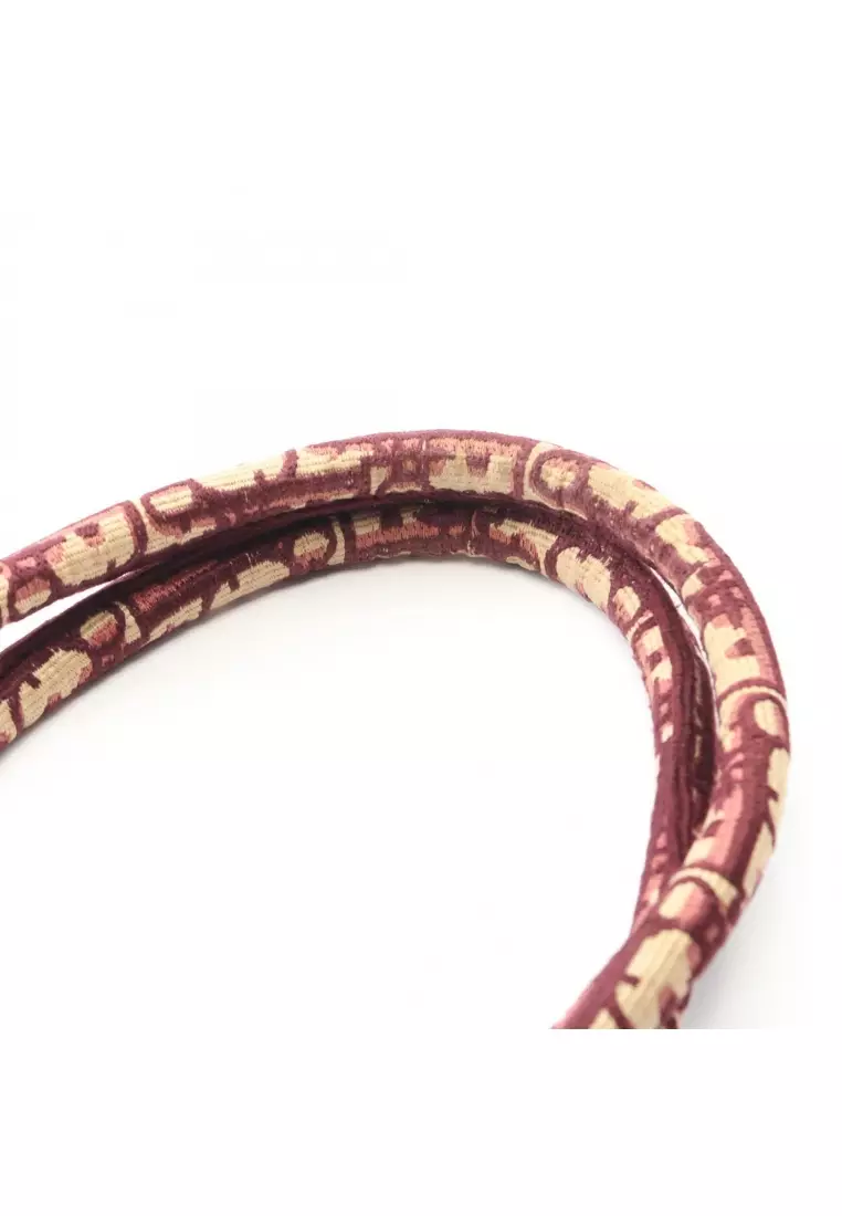 Pre-Loved Christian Dior BOOK TOTE book tote Large oblique Handbag tote bag canvas Bordeaux