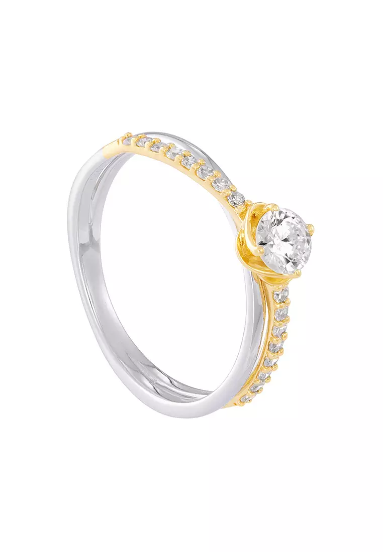 HABIB Diamond Ring in 375/9K White and Yellow Gold 272580325