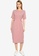 Nichii pink Belted Solid Dress 73289AA0990878GS_4