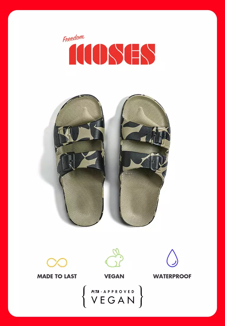 Discount on Freedom Moses  shoes - SKU: Freedom Moses Kids Goa Black Khaki 