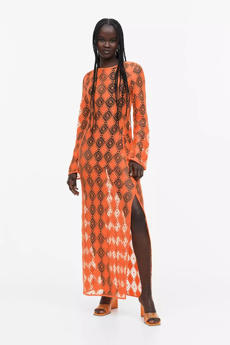 H&m top dress orange