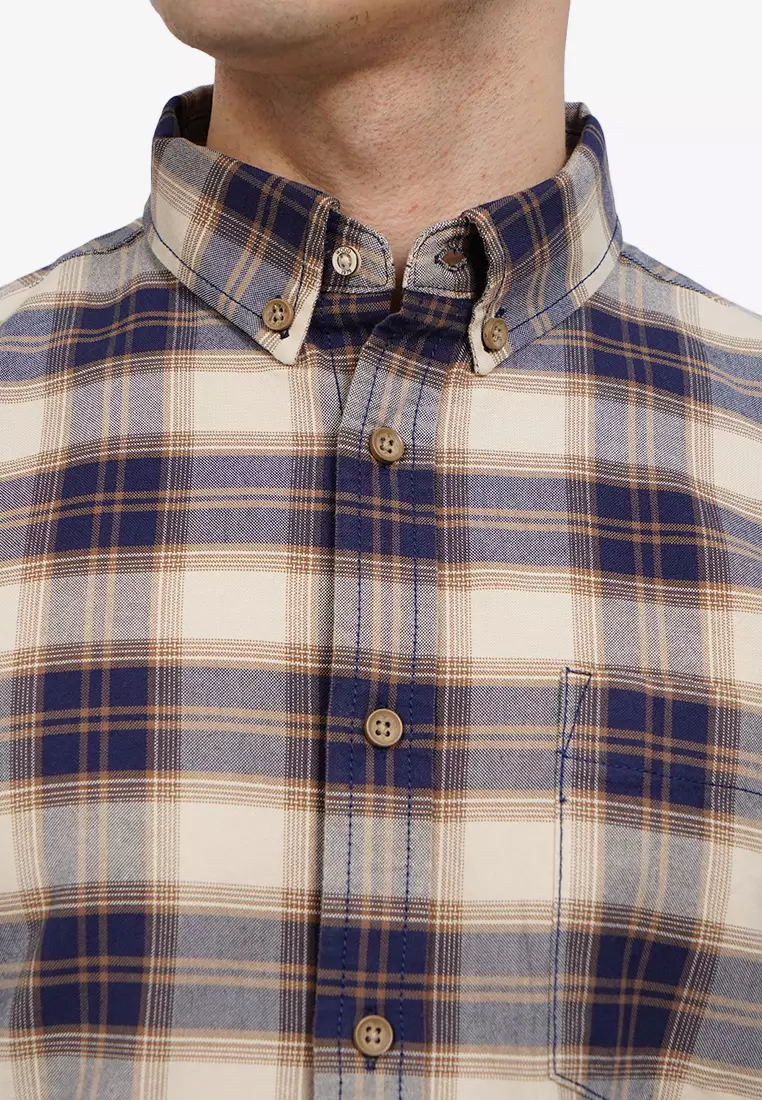 Regular Fit Long Sleeve Checks Shirt