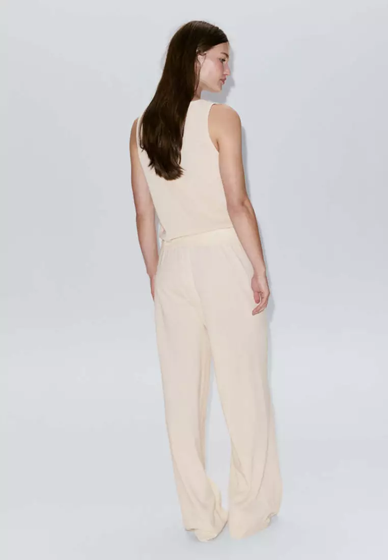 Straight-Fit Trousers With Elastic Waist