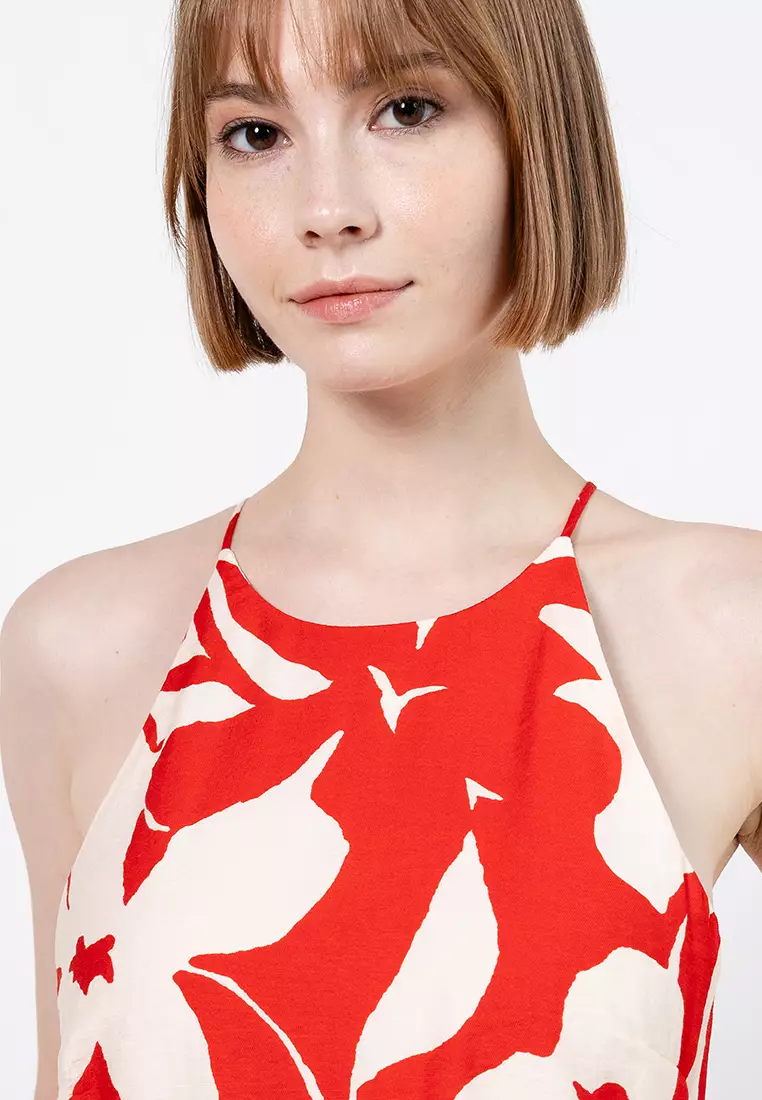 Floral Print Jumpsuit With Belt