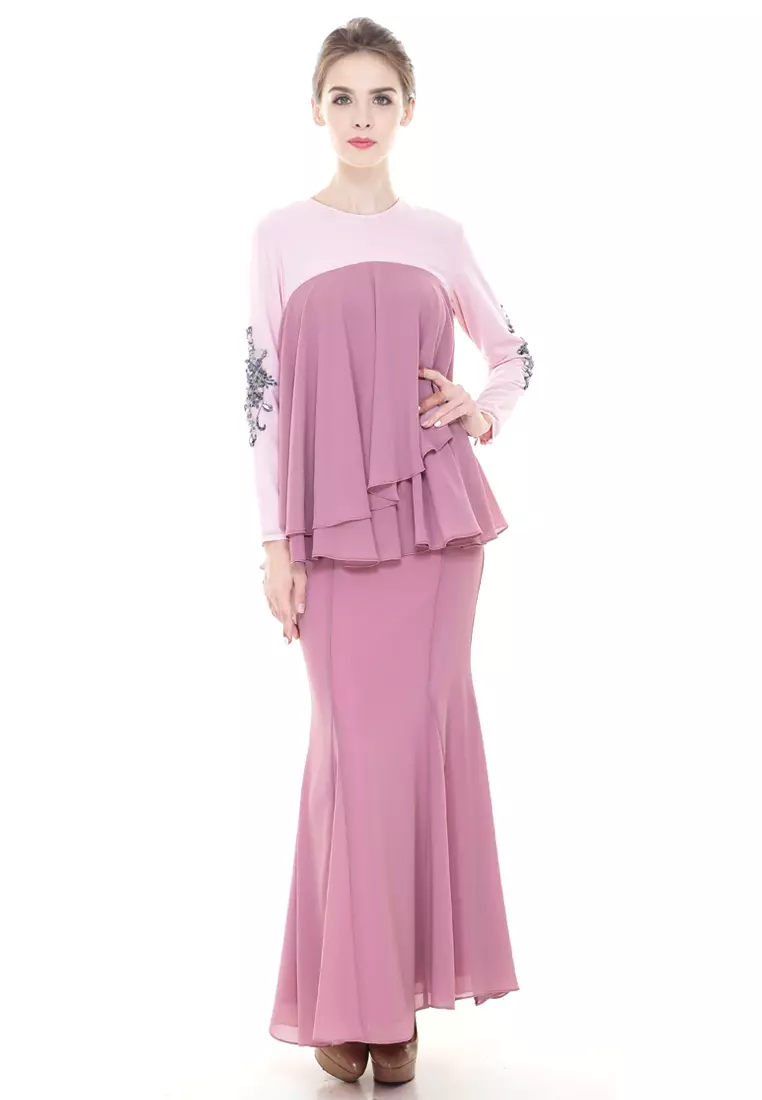 Buy Rina Nichie Couture Dera Dolly Kurung Modern in Pink Online ...