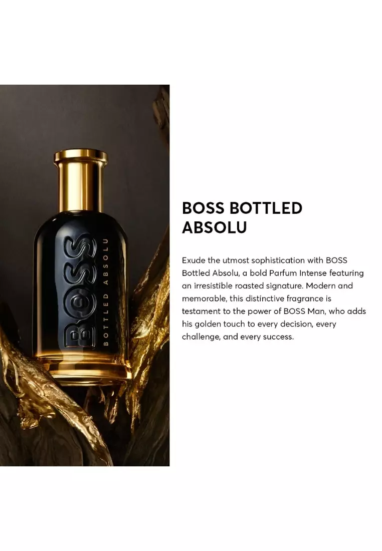 BOSS Bottled Absolu Parfum Intense for Men 100ml - Leather, Patchouli, Cedarwood - Woody Leathery Perfume
