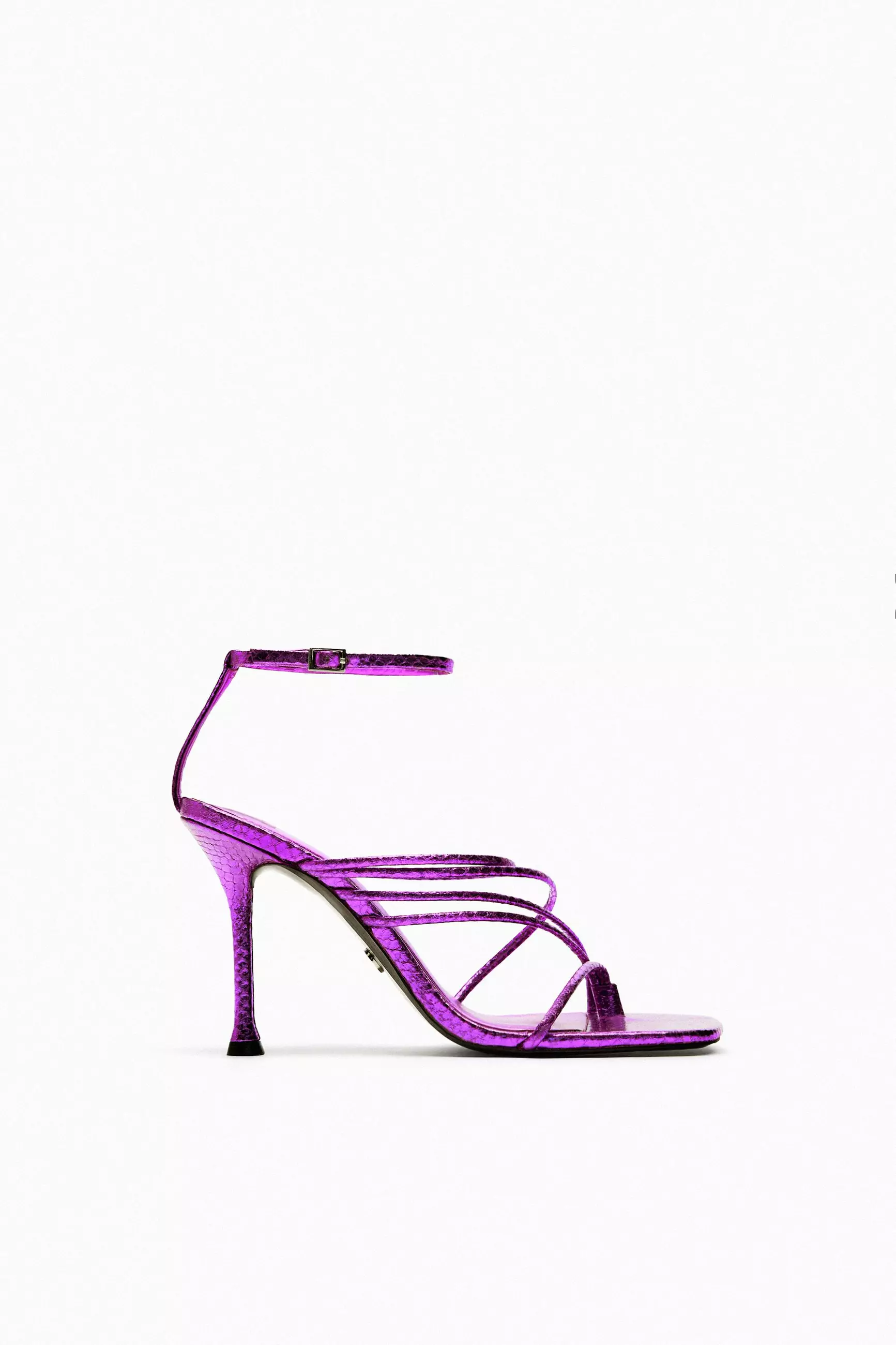 ZARA Metallic Sandals With Thin Straps 2025 | Buy ZARA