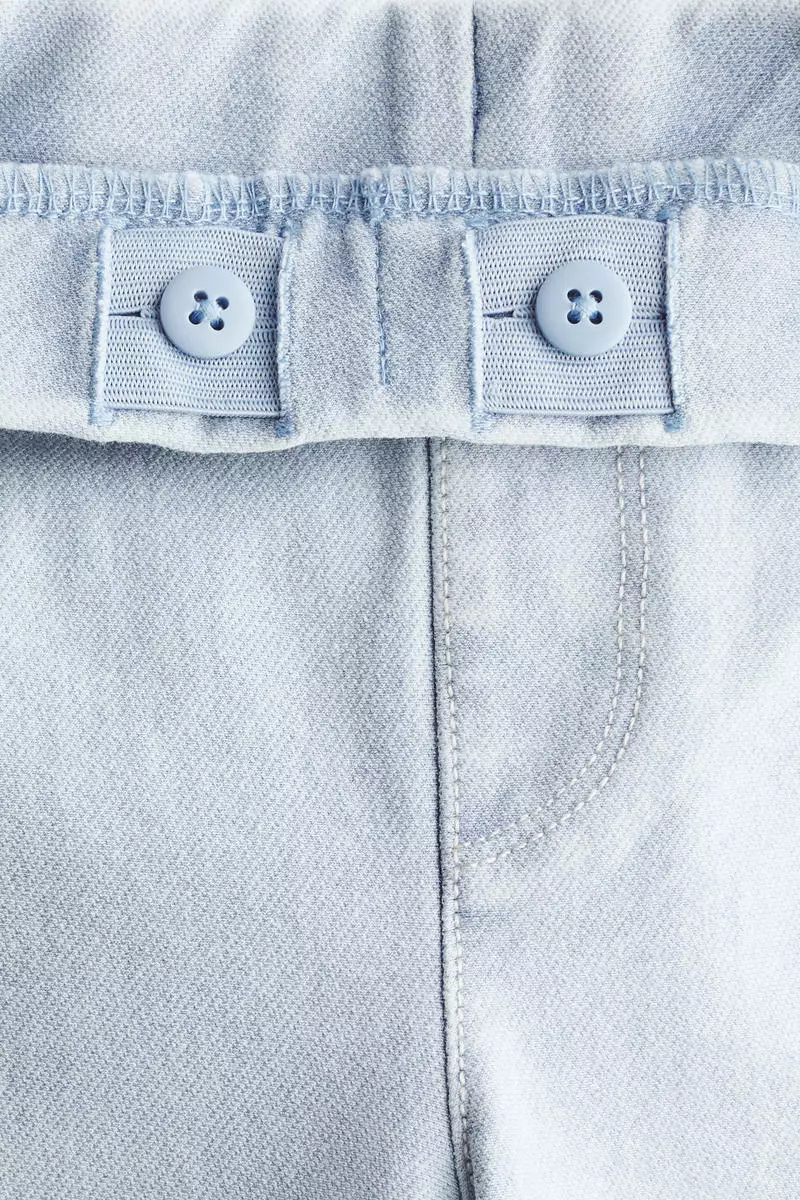 Wide denim-look trousers