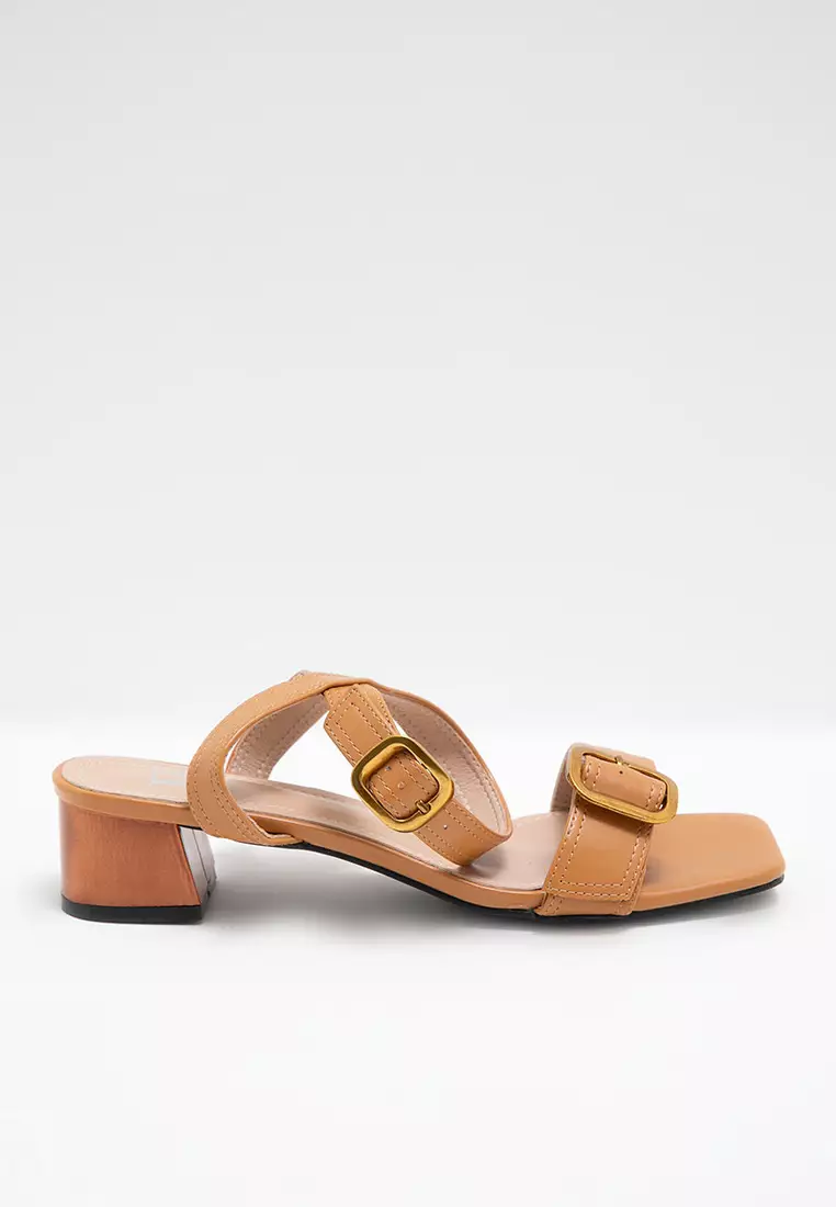 Ledina Strappy Heels Brown
