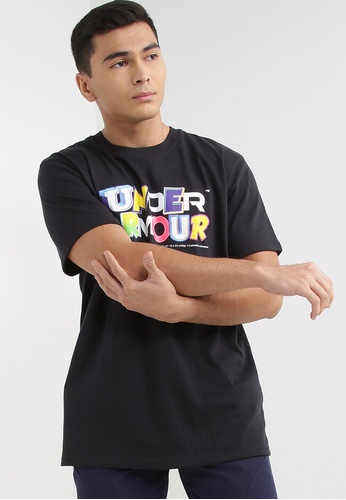 Under Armour black Men's Endorsed Heavyweight Short Sleeves T-Shirt 012FCAA15AA611GS_1