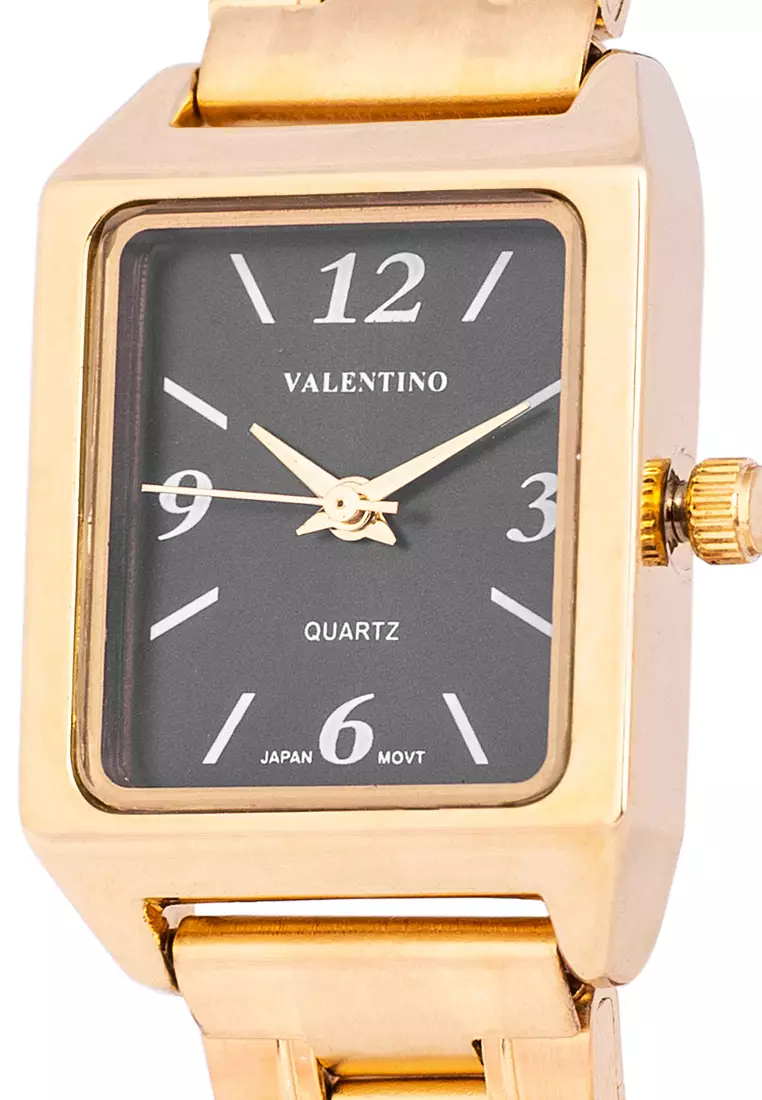 Analog Watch 20122256-Gld - Black Dial Numbers