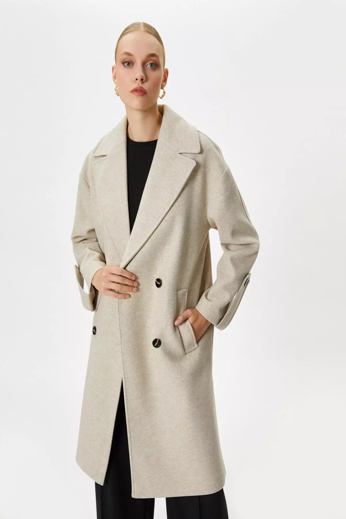 ジャケット・アウター DOUBLE FACE CHECK DOUBLE BREASTED COAT KOTON Double Breasted Coat 2025 | Buy KOTON Online | ZALORA