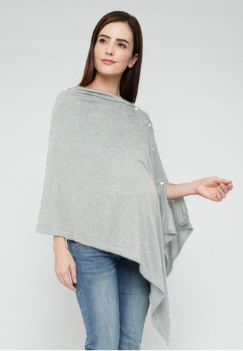 9months Maternity grey Light Grey Nursing Cover FA6DCAAA4A166DGS_1