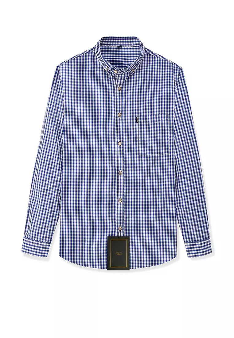 Thin sales checkered shirt