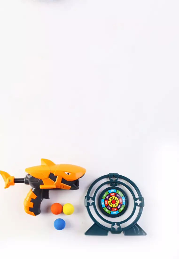 Okiedog Shark soft bullet gun Orange - Mainan tembakan anak Shark