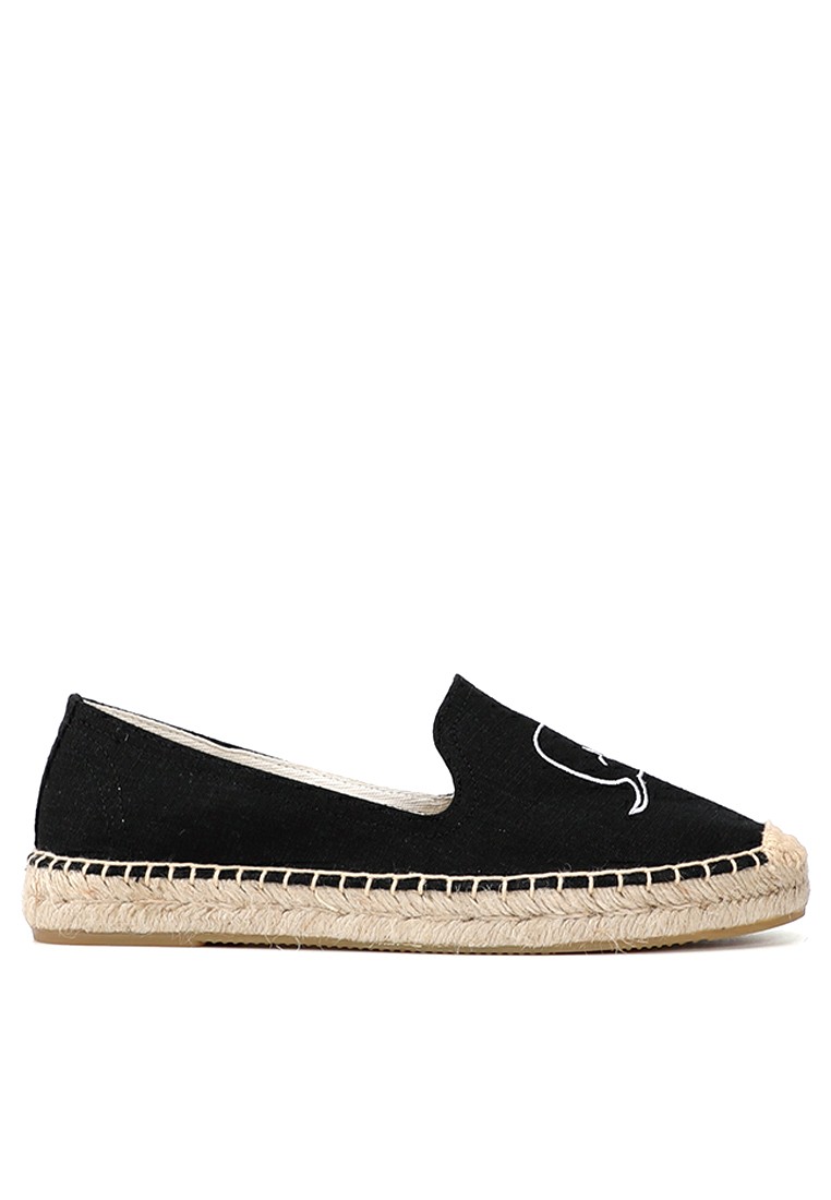 Platform Embroidery Linen Espadrilles HB6107