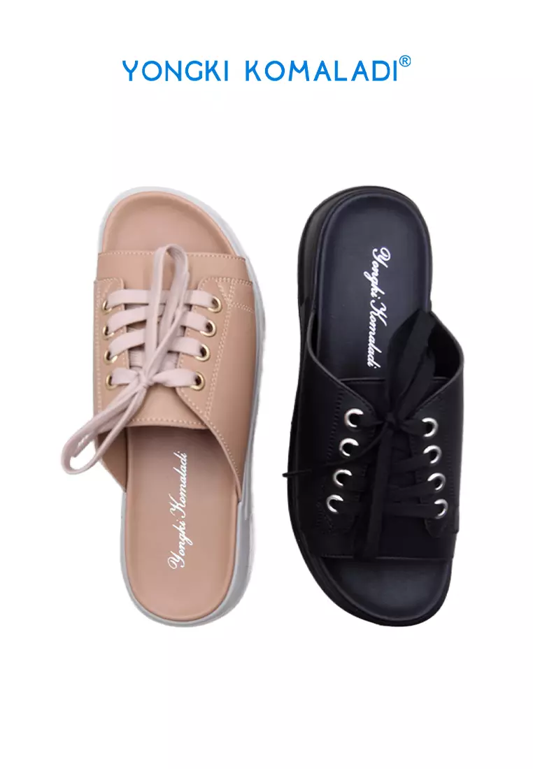 [ ORIGINAL ] YONGKI KOMALADI WEDGES OL-RNY4114-24 HITAM