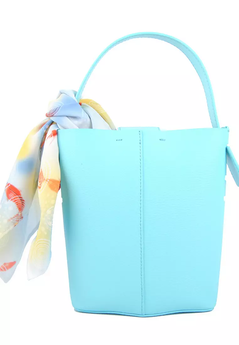 Buy RO Bags RO Terranova Felucca Mini Top Handle Bucket Bag in Aqua