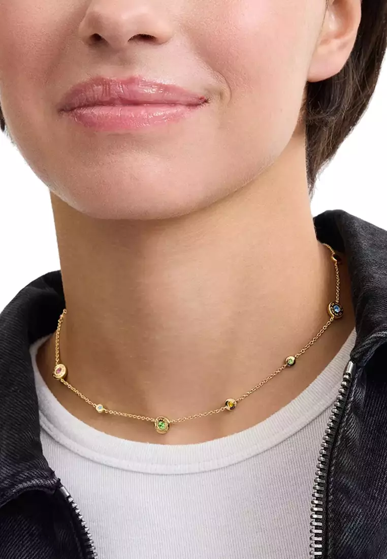 Buy Coach Open Circle Necklace in Gold/ Multi CY101 Online